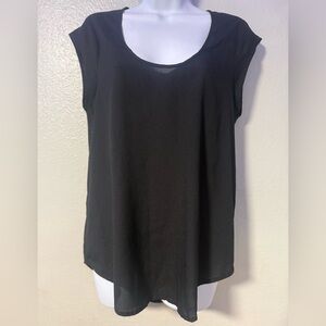 Daniel Rainn Black Cap Sleeve Blouse